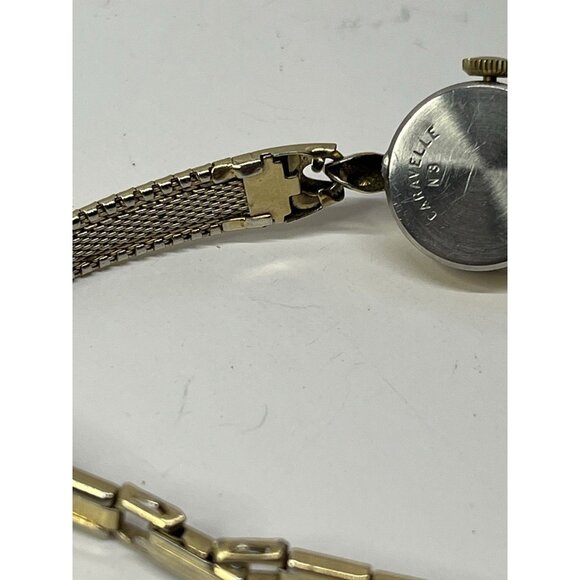 Vintage Caravelle Ladies Manual Wind Watch Working Gold Tone Made In Hong Kong - Picture 11 of 13